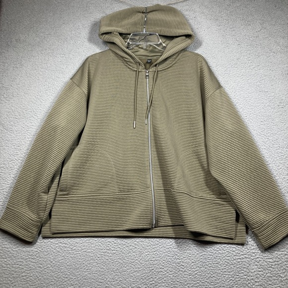 Dkny Tops - DKNY Hoodie Women's XXL Olive Green Full Zip Athleisure Relaxed Comfort‎